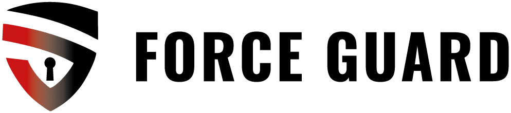 Logo horizontal noir de Force Guard