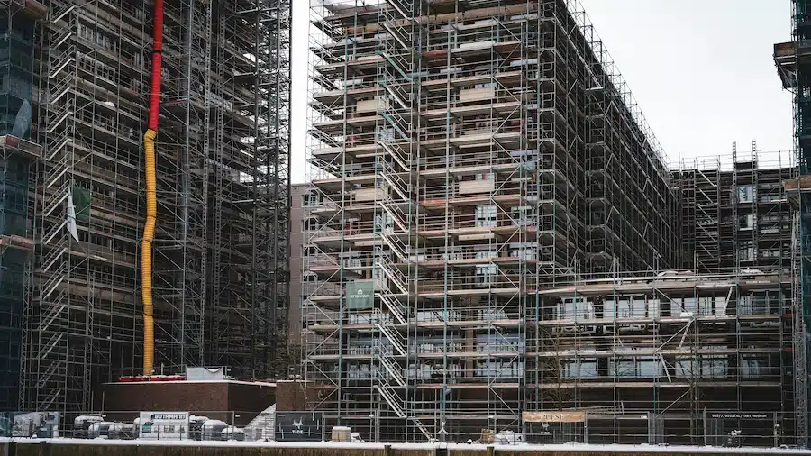 Des immeubles en travaux